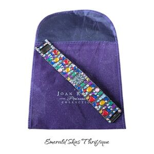 Women's JOAN RIVERS Classics Bright Multicolored Crystal Bracelet Watch, Runs